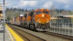 BNSF 7460 Leads a Manifest 